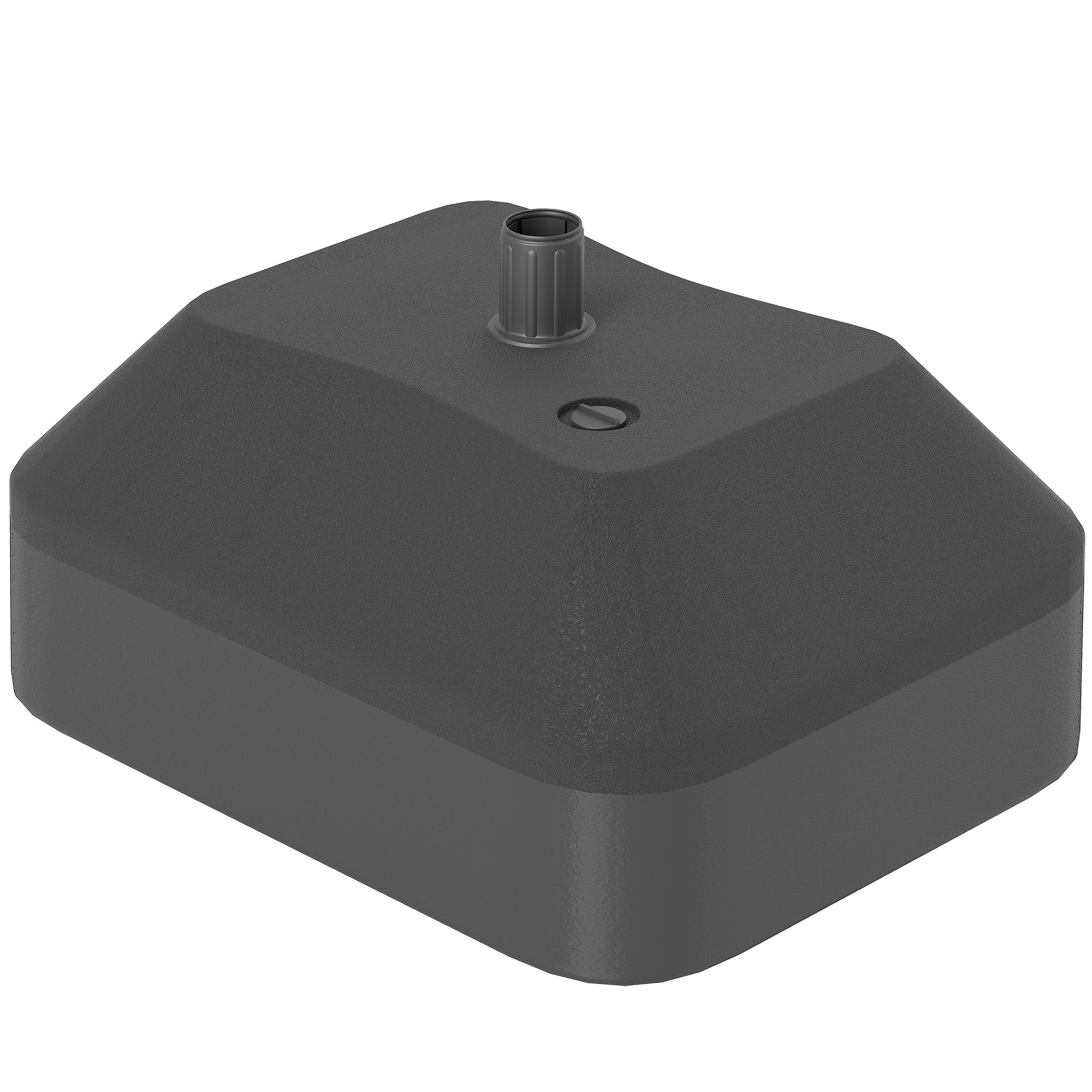 Outsunny Fillable Patio Umbrella Base, Heavy Duty Outdoor Umbrella Stand Base Patio Umbrella Stand, Filled Up to 53lbs with Stand or 44lbs with Water for Deck Poolside, Black 