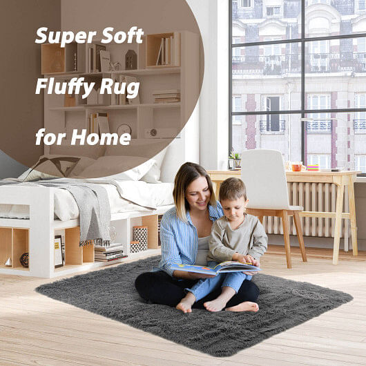 4x6 Feet Modern Soft Shag Rug with Non-slip Grip Dots - Free Shipping