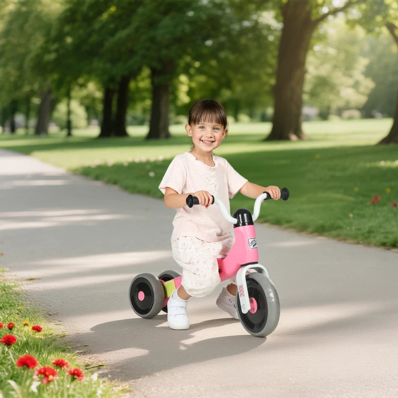 Qaba Toddler Balance Bike for 12-36 Months Boys Girls with No Pedal, 3 Silence Wheels for First Birthday Gift, Green
