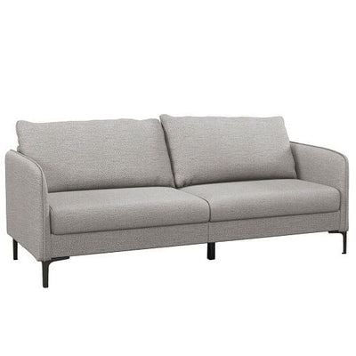 Modern 76 Inch Loveseat Sofa Couch for Apartment Dorm with Metal Legs-Gray - Free Shipping 