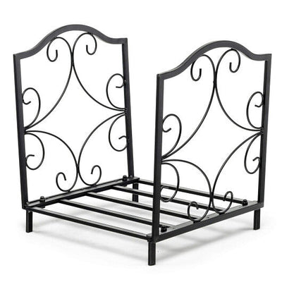 Heavy-Duty Steel Firewood Log Rack - Free Shipping 