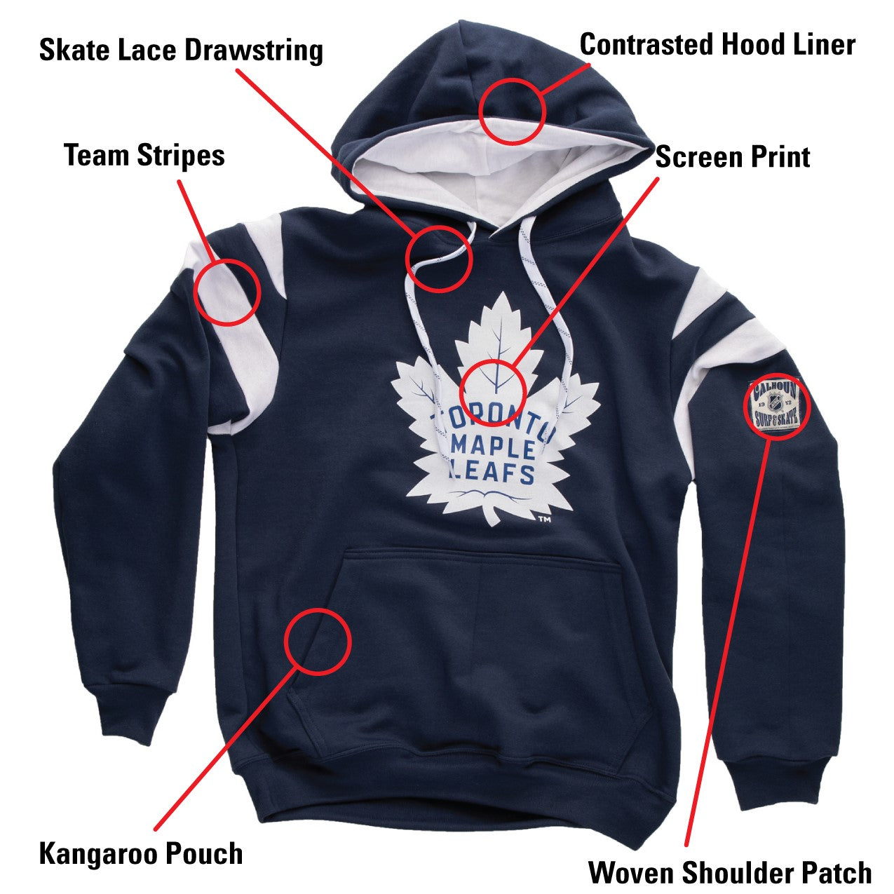 Toronto Maple Leafs Varsity Retro Style Hoodie 
