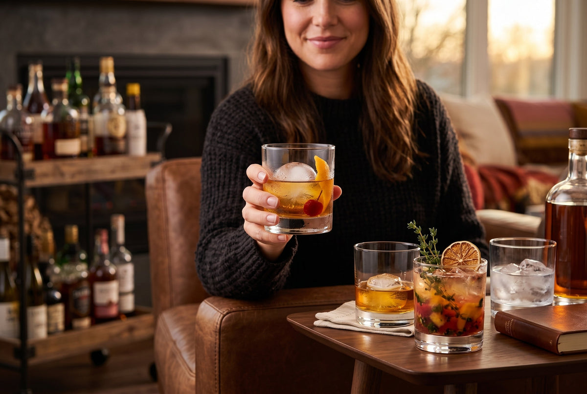 Whiskey Glasses, Set of 4, 380 ml (12.8 oz) Old Fashioned Rocks Glasses – Cachet