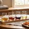 Beer Flight Board with 4 Tasting Glasses, 125 ml (4.2 oz), Acacia Wood – Adan