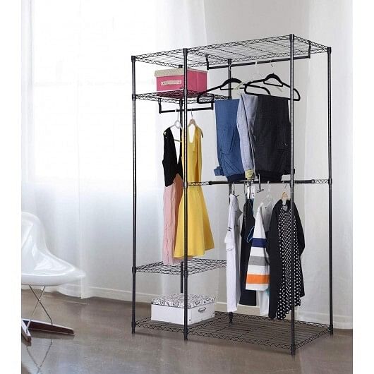 Portable Steel Closet Hanger Storage Rack Organizer - Free Shipping 