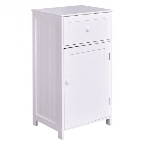 Single Door Bathroom Cabinet with Adjustable Shelf and Drawer - Free Shipping