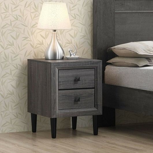 2PCS Nightstand W/2 Drawer Multipurpose - Free Shipping