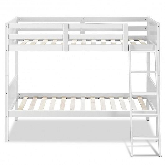 Twin Size Wooden Bunk Beds Convertible 2 Individual Beds-Brown - Free Shipping