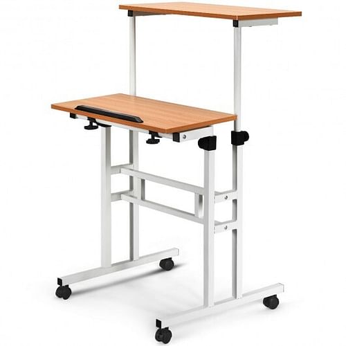 2 in 1 Height Adjustable Sit Standing Computer Desk - Free Shipping 