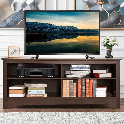 58 Inch Wooden Entertainment Media Center TV Stand - Free Shipping