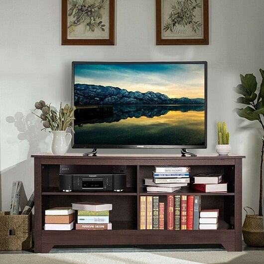 58 Inch Wooden Entertainment Media Center TV Stand - Free Shipping