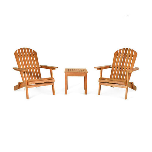 3 Pieces Adirondack Chair Set with Widened Armrest - Free Shipping 