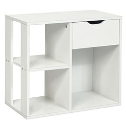 3-Tier Side Table with Storage Shelf and Drawer Space - Free Shipping 