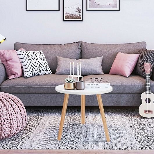 16 Inch Modern Round Coffee Table - Free Shipping 