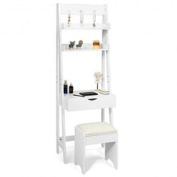 3-in-1 Modern Shelf Vanity Set with Flip Top Mirror and 6 Makeup Organizers - Free Shipping 