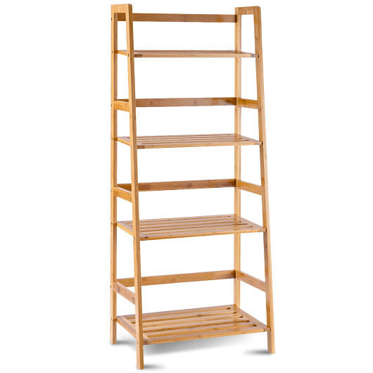 47.5 Inch 4-Tier Multifunctional Bamboo Bookcase Storage Stand Rack - Free Shipping 