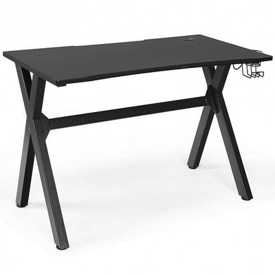 Ergonomic Gaming Desk with Mousepad and Cup Headphone Holder - Free Shipping 