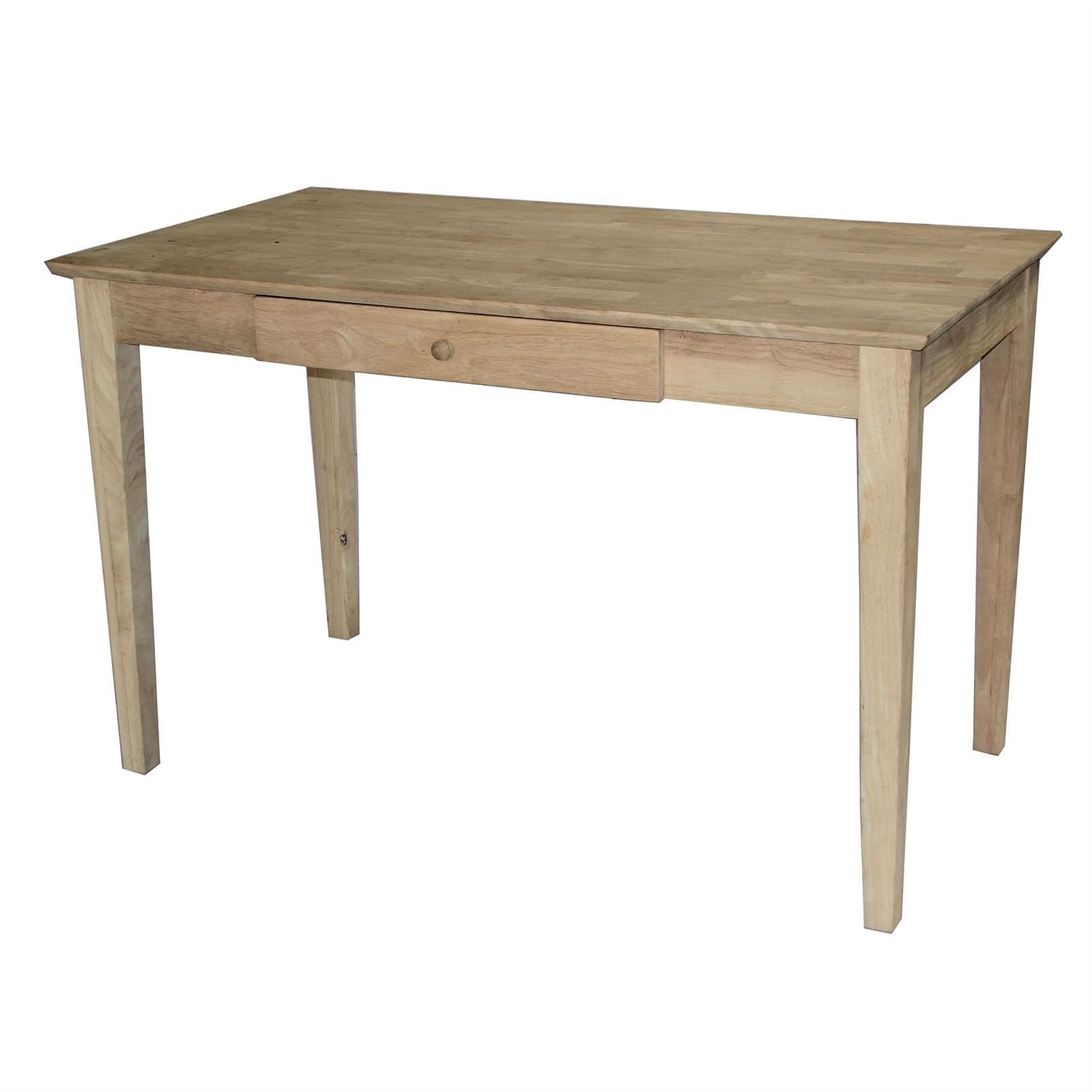 Unfinished Solid Wood Desk Laptop Computer Writing Table with Drawer - Free Shipping