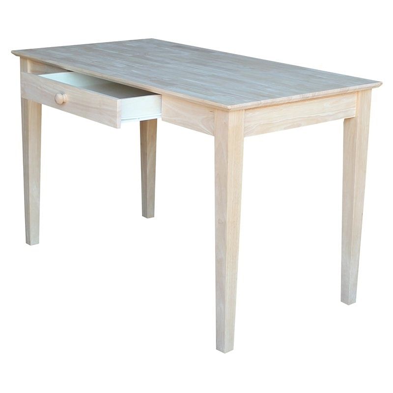 Unfinished Solid Wood Desk Laptop Computer Writing Table with Drawer - Free Shipping