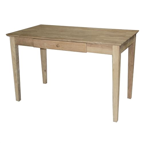 Unfinished Solid Wood Desk Laptop Computer Writing Table with Drawer - Free Shipping