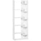 HOMCOM 6-Tier Tall Modern Bookcase: Floor Standing Shelving Unit for Living Room, Home Office, White