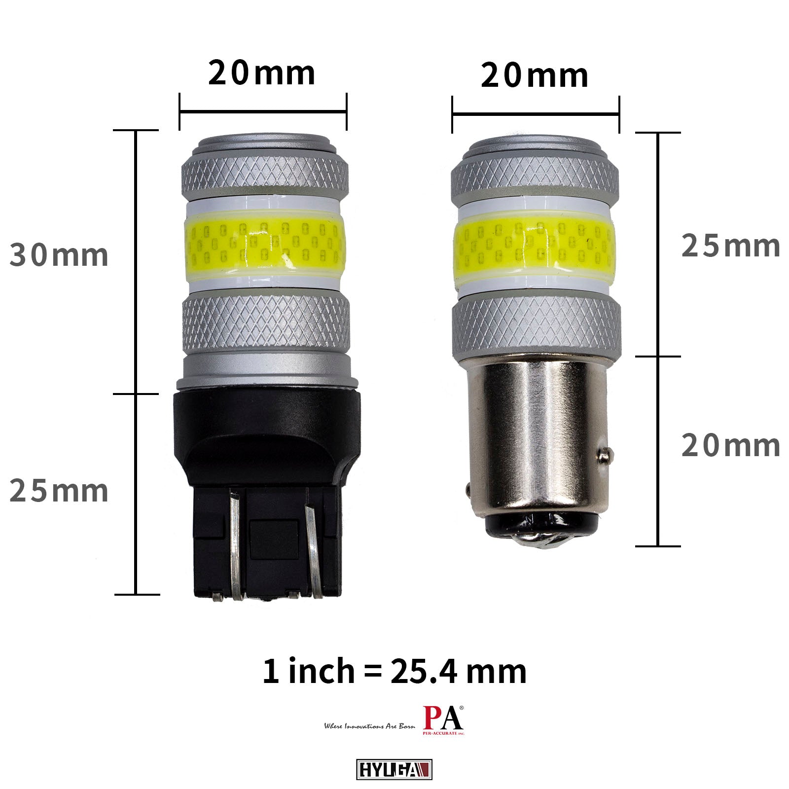 LED COB Automotive Exterior Reverse Light DRL T20 7443 1157 BAY15D 1156 P21W 360 degree light (Pack of 2) 