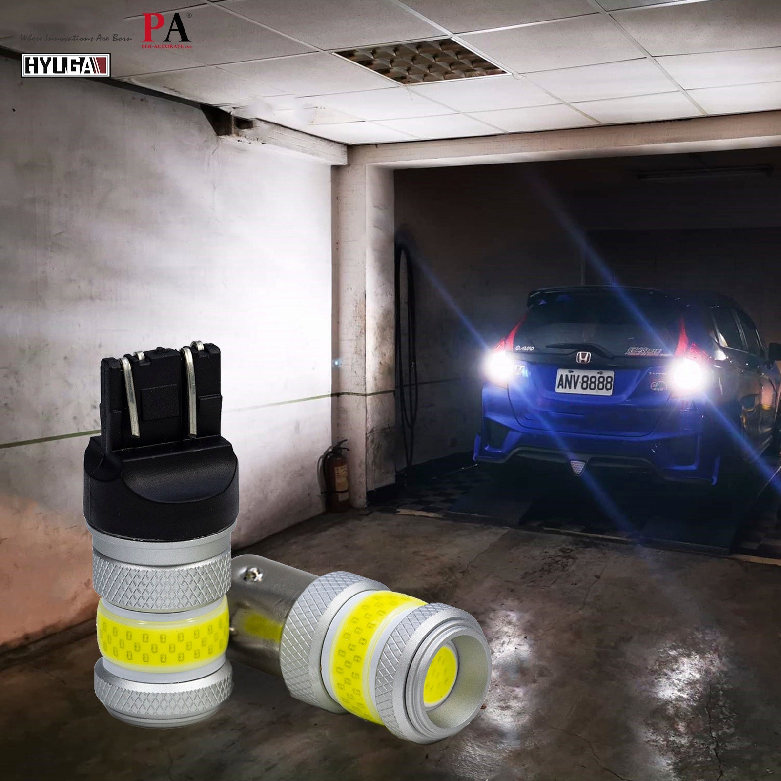 LED COB Automotive Exterior Reverse Light DRL T20 7443 1157 BAY15D 1156 P21W 360 degree light (Pack of 2) 