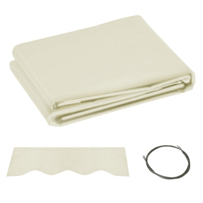 Outsunny Retractable Awning Canopy: 10'x8' Cream White Fabric Replacement for Outdoor UV Blocking Sunshade 