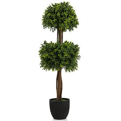 40 Inch Artificial Boxwood Topiary Ball Tree for Front Porch Patio Home-Green - Free Shipping 
