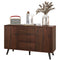 HOMCOM Rustic Brown Kitchen Storage Sideboard Buffet Cabinet with Cupboards Drawers Shelves for Dining Living Room