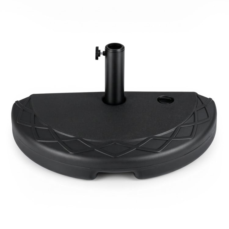 Half Round Patio Umbrella Base 44 lbs Water and Sand Fillable