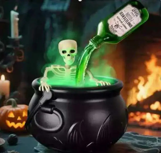 Halloween Black Wizard Bowl Magic Float Bottle And Diffuser Indoor Home Bar Magic Party Horror Ghost Props Halloween Decoration 
