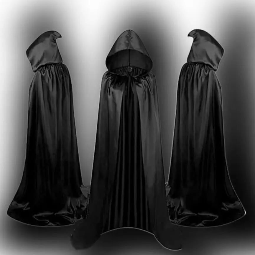 Halloween Cloak Costumes Wizard Cloak For Children Hooded Capes Mantle Black Party Decoration 