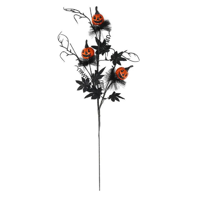Halloween Decorations Black Horror Pumpkin Twig Cutting Bouquet 