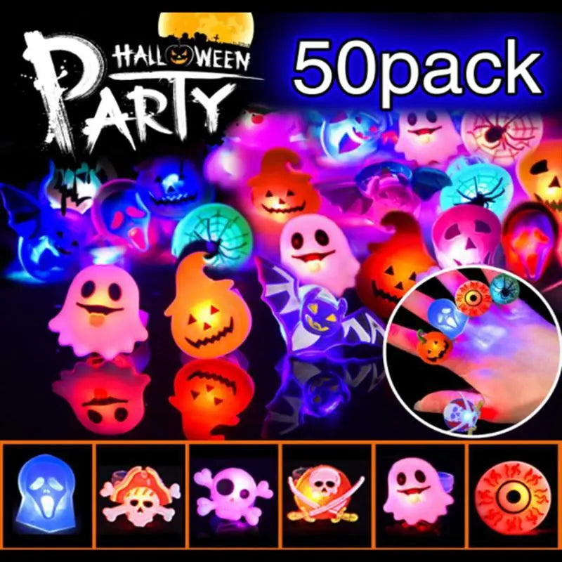 Halloween Decorations Halloween Glowing Brooch Ring 