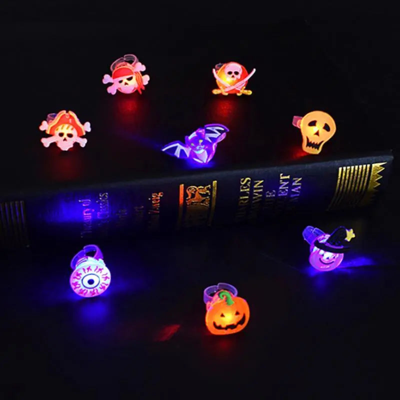 Halloween Decorations Halloween Glowing Brooch Ring 