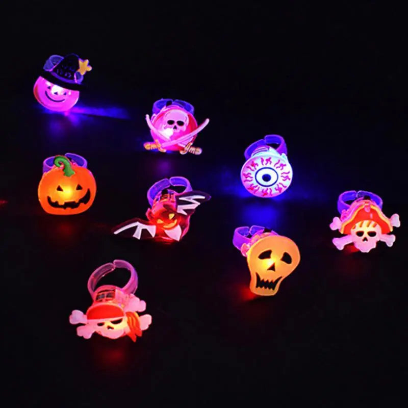Halloween Decorations Halloween Glowing Brooch Ring 