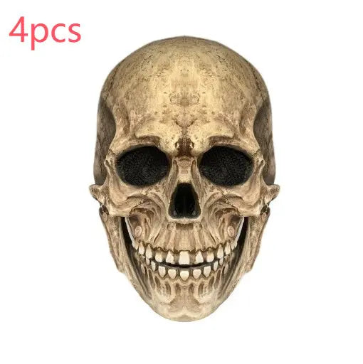 Halloween Movable Mouth Skull Mask Helmet Mouth Movable Skull Full Head Skull Mask 
