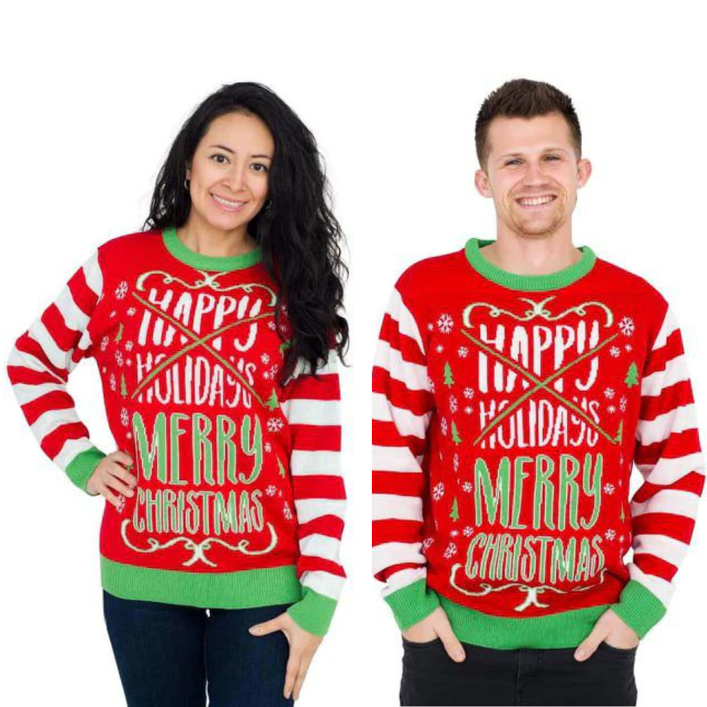Couple - Happy Holidays Merry  Sweater 