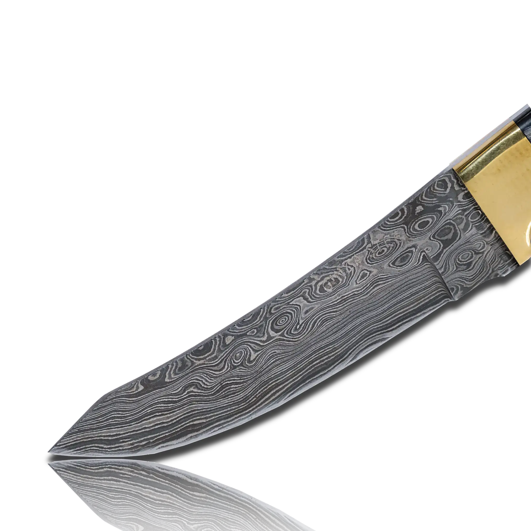 Hatif Hunter Special - Damascus Steel Skinner Knife 5 inch with Leather Sheath 