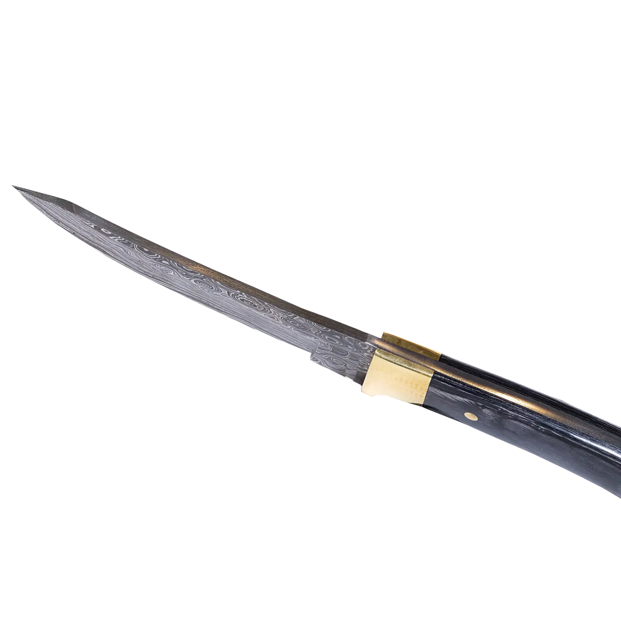 Hatif Hunter Special - Damascus Steel Skinner Knife 5 inch with Leather Sheath 
