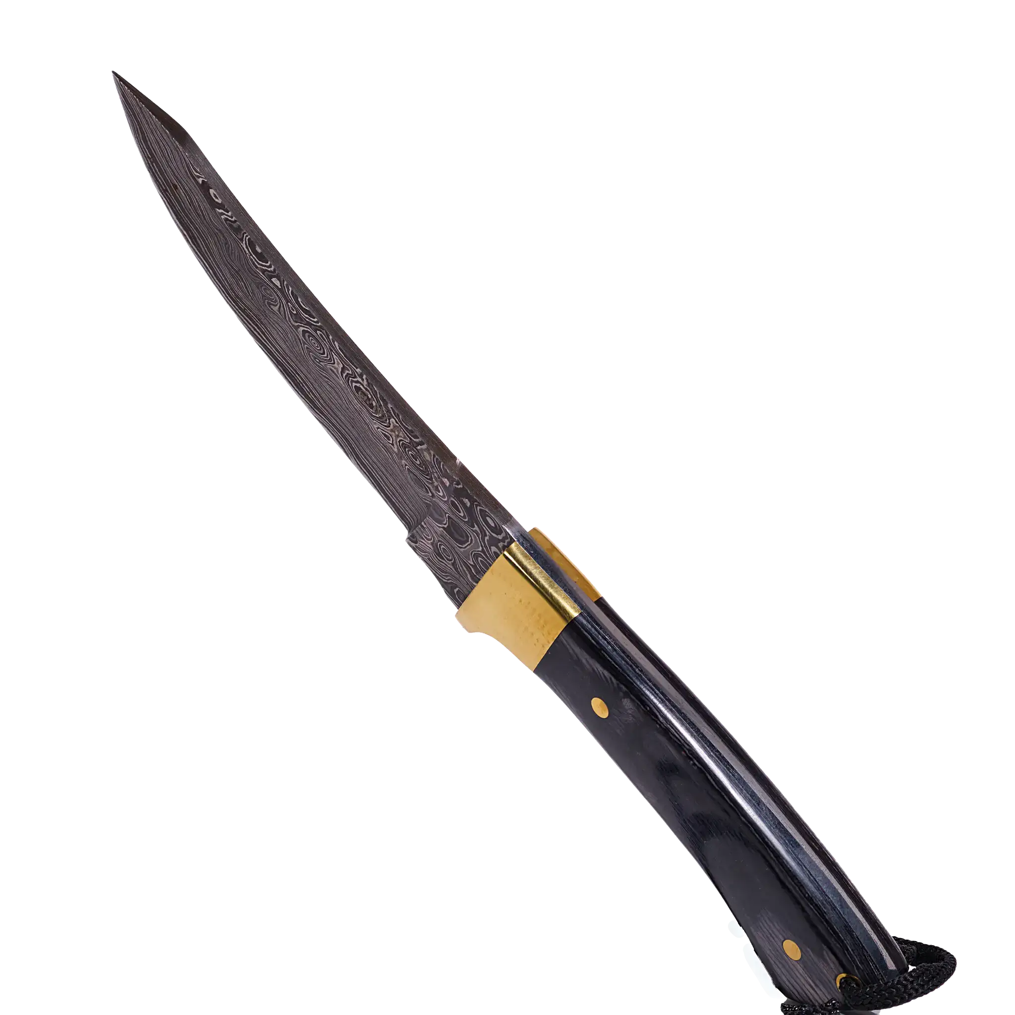 Hatif Hunter Special - Damascus Steel Skinner Knife 5 inch with Leather Sheath 