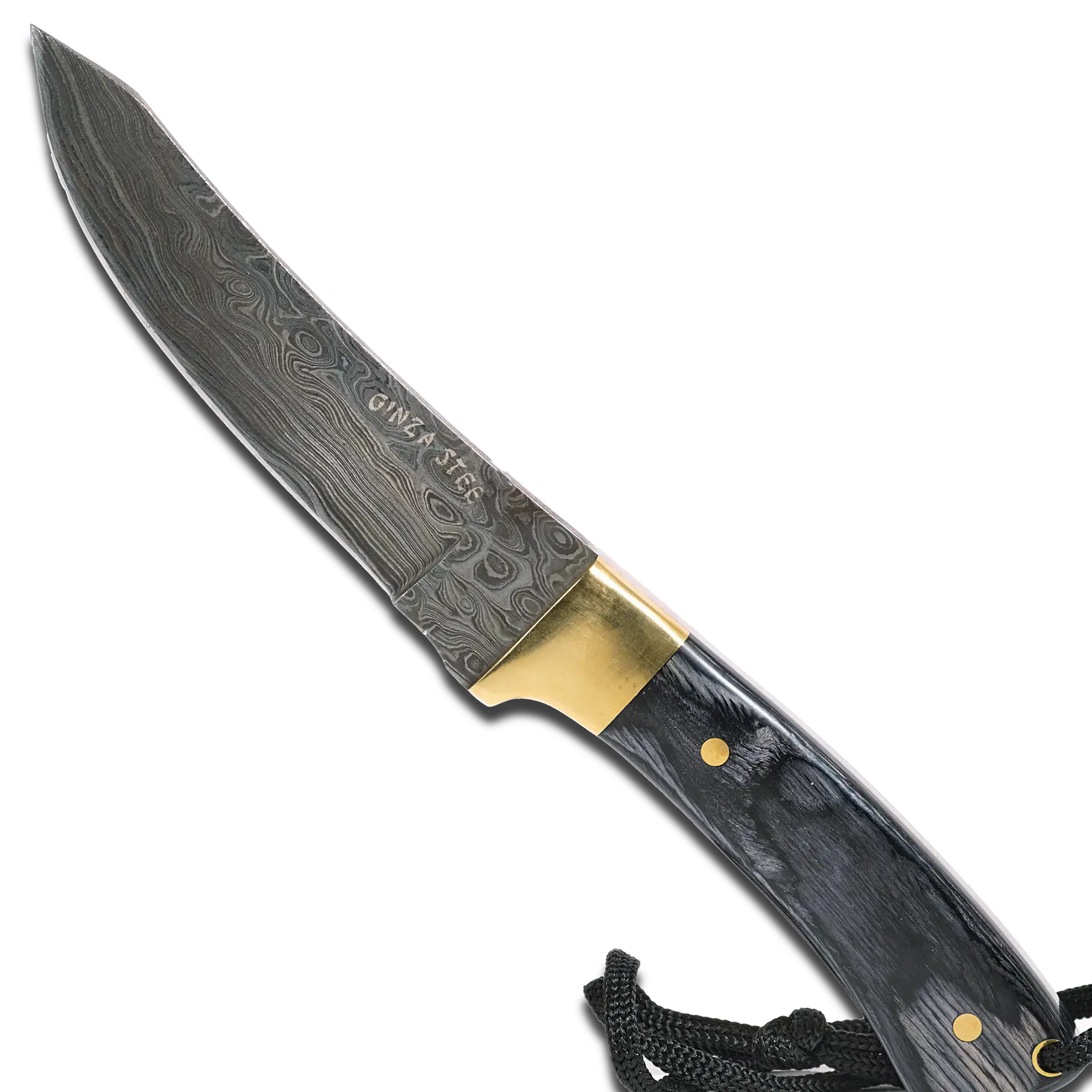 Hatif Hunter Special - Damascus Steel Skinner Knife 5 inch with Leather Sheath 