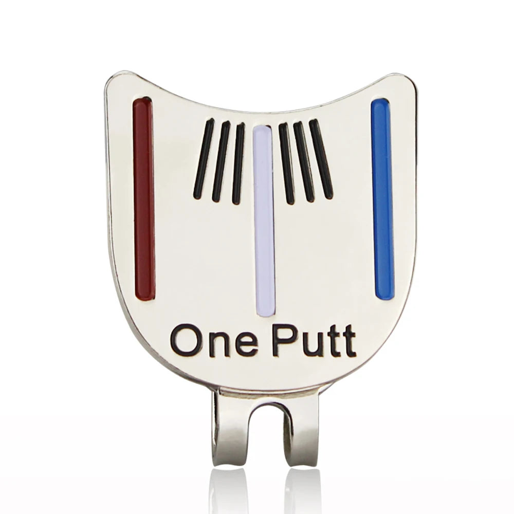 Golf Ball Marker Hat Clip with Magnet - One Putt Alignment Cap Clip for Precision Putting