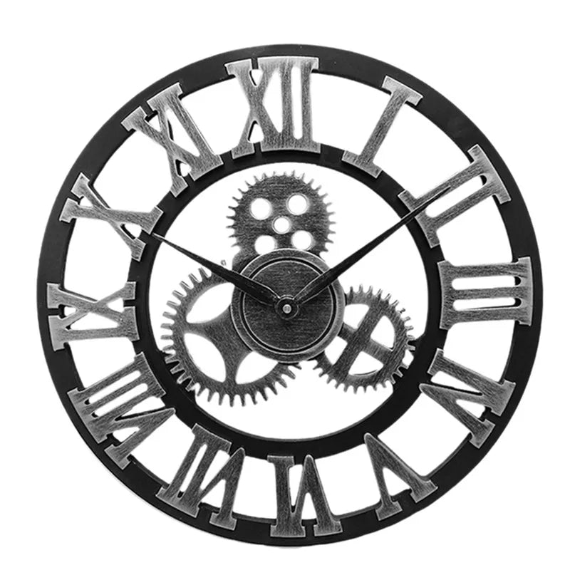 Creative retro wall clock fashion wall clock decorative gear wall clock living room wall clock 