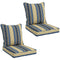 Outsunny Cushion Comfort: 4-Piece Replacement Seat and Back Pillows for Indoor/Outdoor Patio Chairs, Vibrant Blue