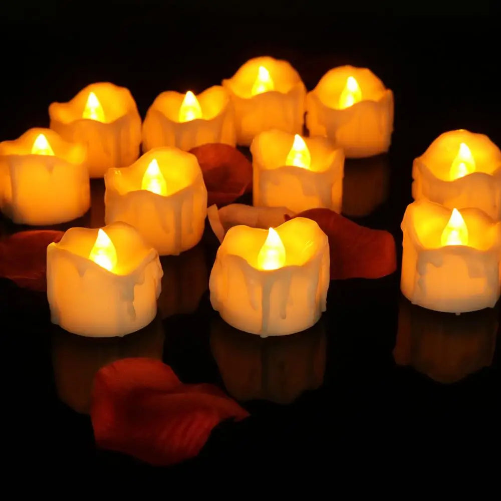 LED Electric Battery Powered Tealight Candles Easter Led Candle Light Flameless For Wedding  Christmas Holiday Decoration