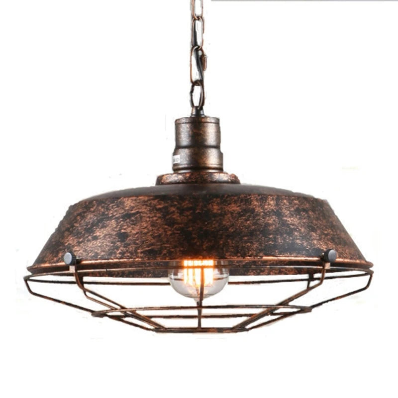Loft Style Vintage Pendant Lamp Light Industrial Retro Iron Hanging Ceiling Lamps E27 Chandelier for Salon Restaurant Bar Kitche 