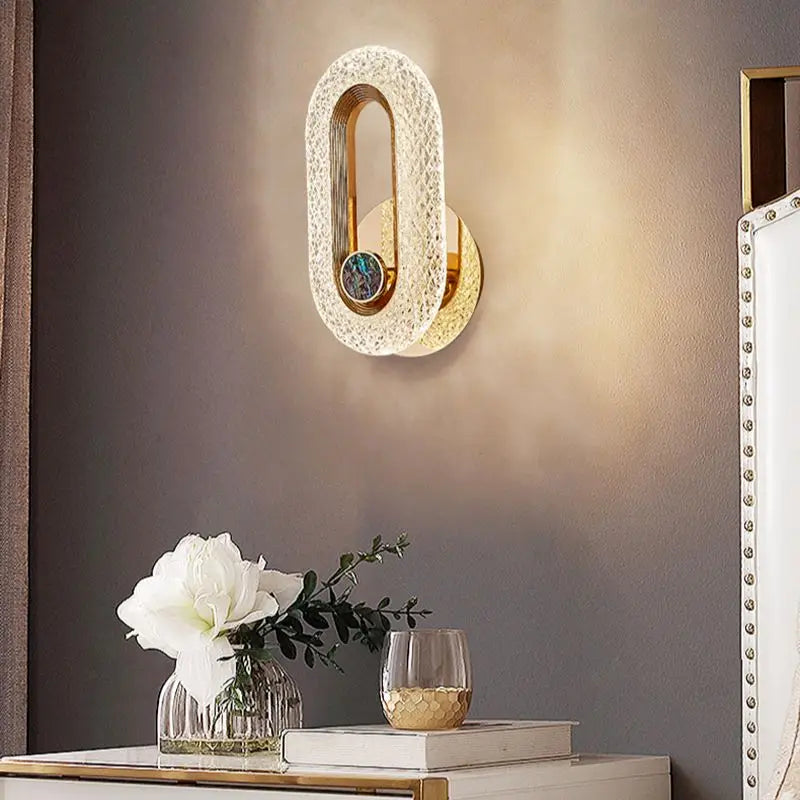 Nordic Wall Lamp - Luxury Internal Sconce, Bedroom Bedside Light, Home Decoration, Fashionable Indoor Living Room Aisle Light 