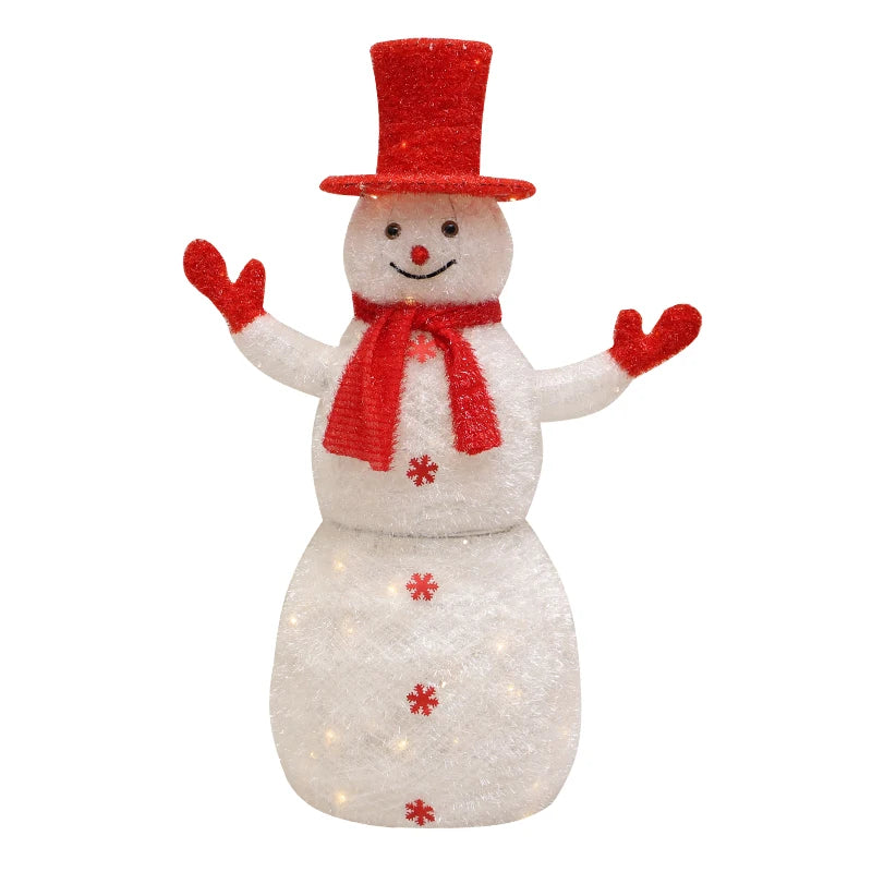 76/180 CM Outdoor Inflatable Toys Snowman Santa Claus Decorations With Rotating Led Lights Greeting Snowman for Christmas Party 